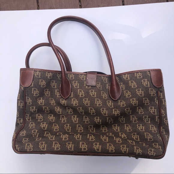 Dooney & Bourke Brown Large Tote Shoulder Bag - Picture 4 of 7